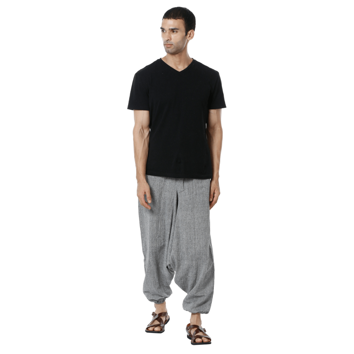 Men's Harem Pants | Grey | Fits Waist Size 28" to 36" – Mens Pyjama by Hope - House of Pure Eco available on Brown Living™. . SKU: AT01048. Img 5.