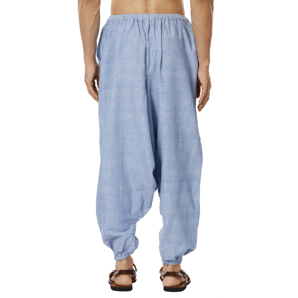 Men's Harem Pants | Lavender Blue | Fits Waist Size 28" to 36" – Mens Pyjama by Hope - House of Pure Eco available on Brown Living™. . SKU: AT01041. Img 2.