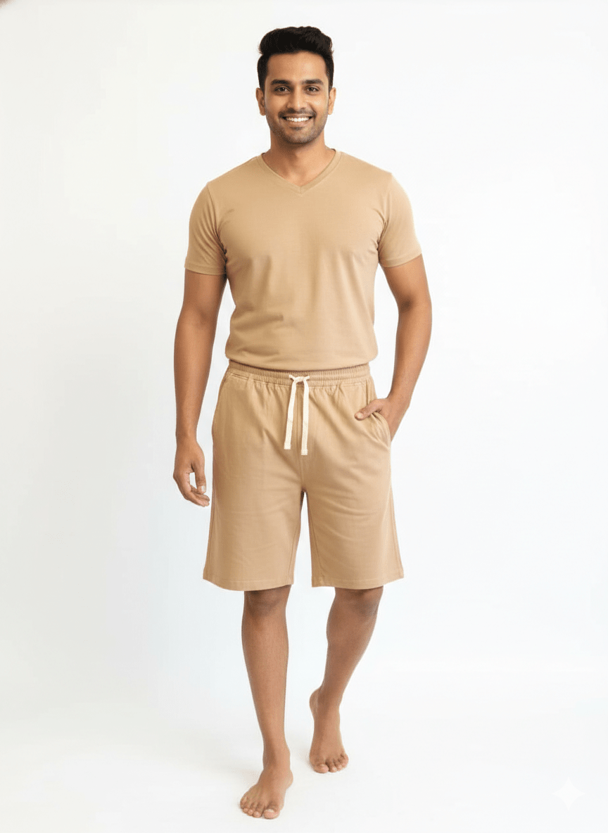 Men’s Herbal Infused V Neck Tee Shirt – Mens T-Shirt on Brown Living™. SKU: 3117004-002-02. Img 4.