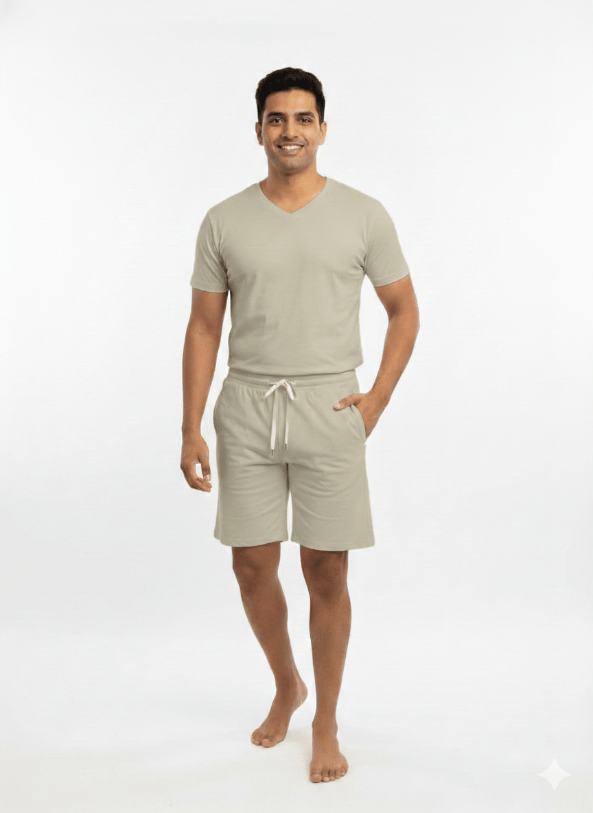 Men’s Herbal Infused V Neck Tee Shirt – Mens T-Shirt on Brown Living™. SKU: 3117004-02-05. Img 2.