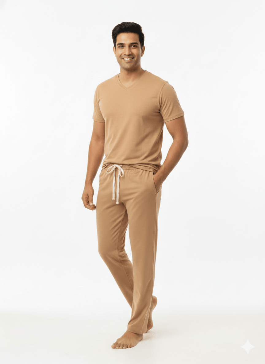 Men’s Herbal Infused V Neck Tee Shirt – Mens T-Shirt on Brown Living™. SKU: 3117004-02-05. Img 3.