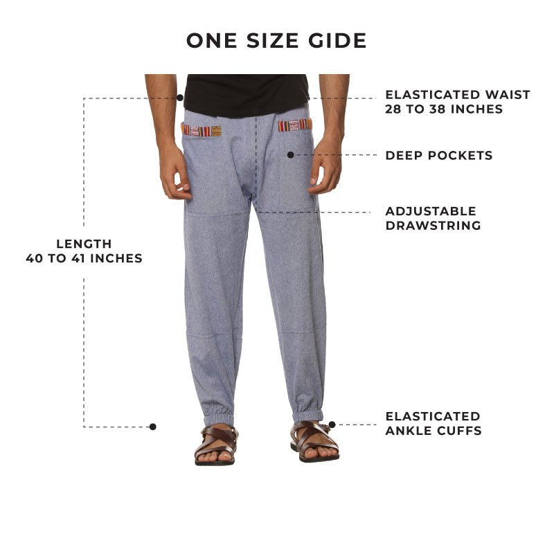 Men's Hopper | Lavender Blue | Fits Waist Sizes 28 to 38 Inches – Mens Pyjama by Hope - House of Pure Eco available on Brown Living™. . SKU: HOP - AT41. Img 3.