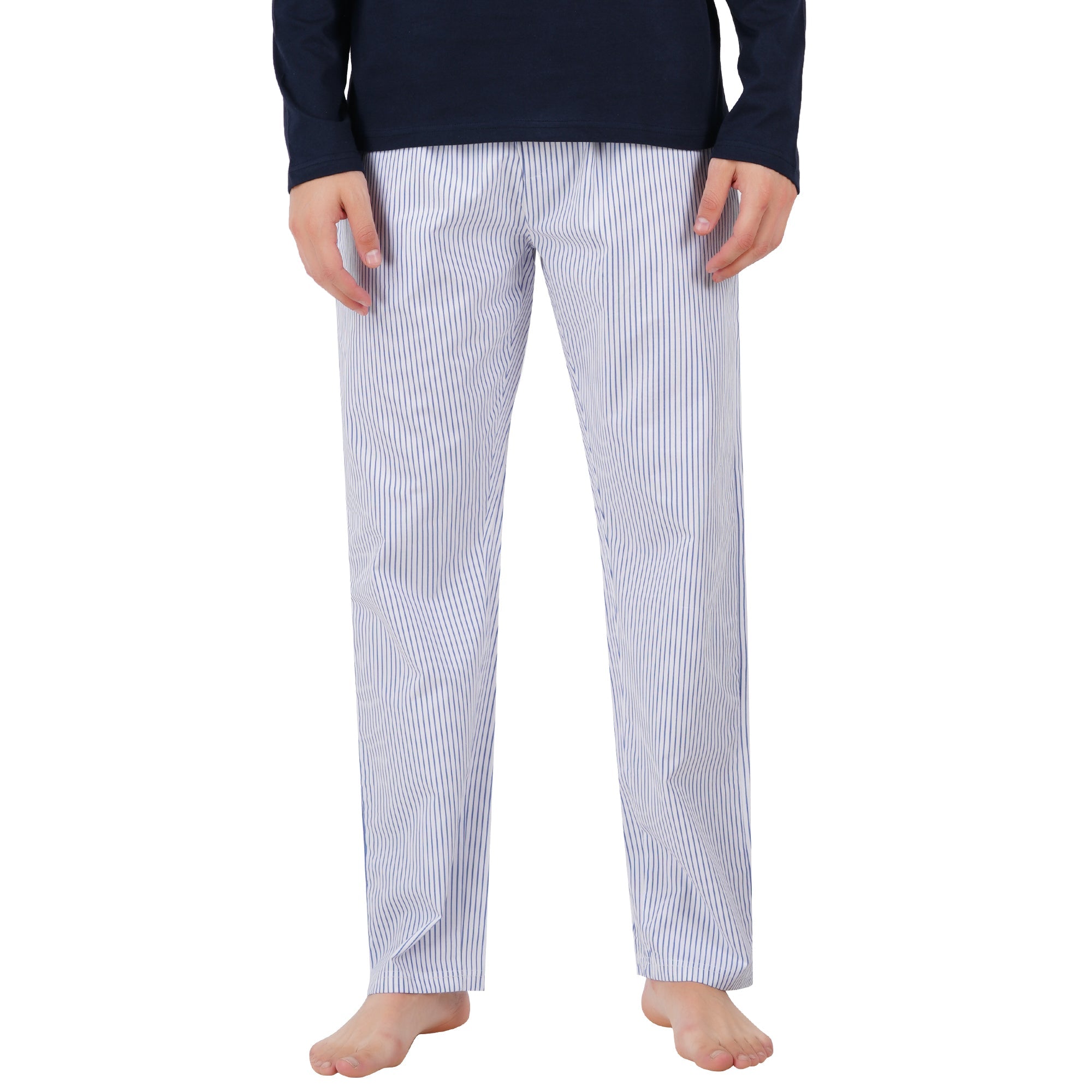 Men’s Navy Nightwear Set | Comfortable Cotton Sleepwear – Mens Pyjama on Brown Living™. SKU: ARZIKI095-NAVY-M. Img 5.