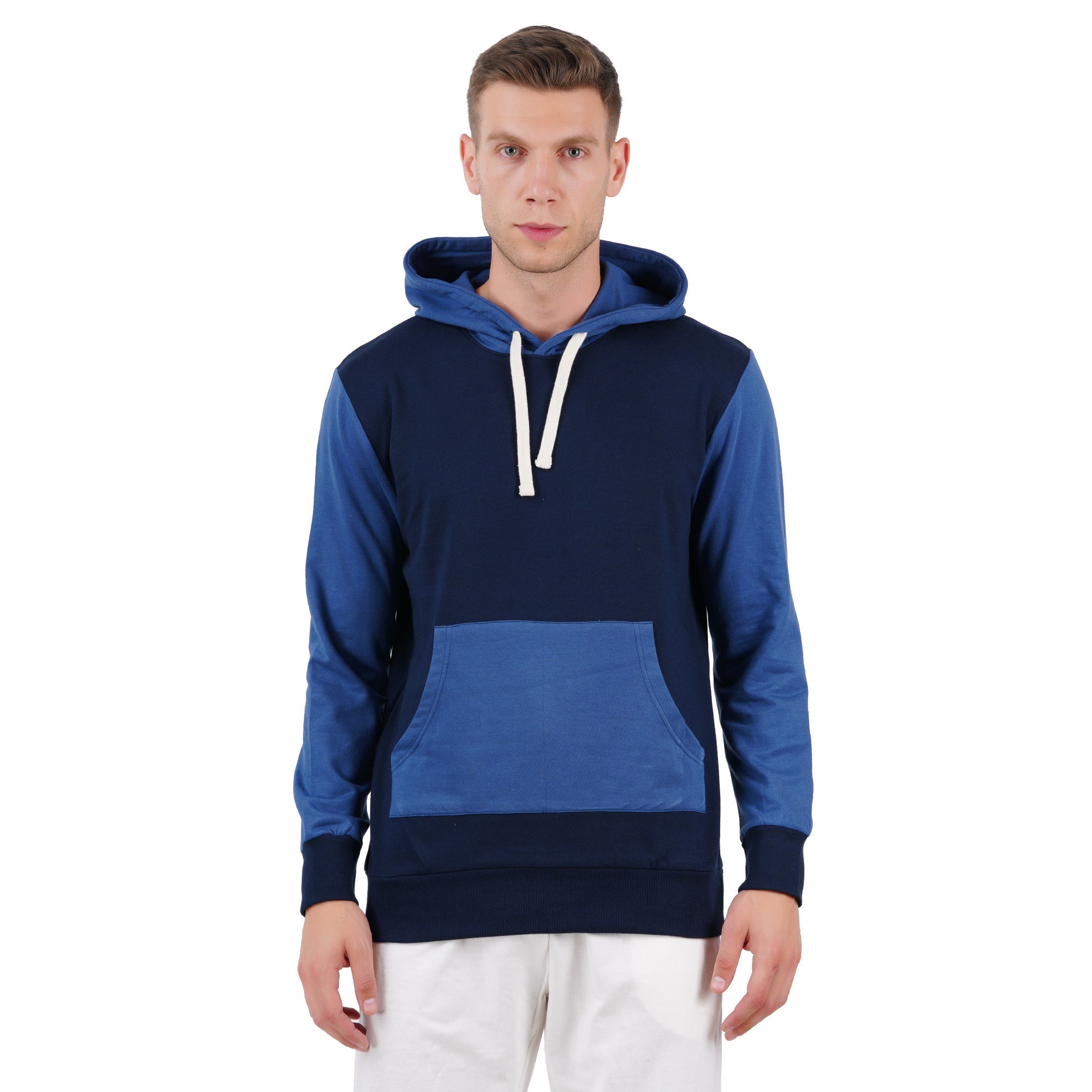 Men’s Navy Pullover | Comfortable Everyday Knitwear – Mens Trousers on Brown Living™. SKU: ARZIKI2-NAVY-M. Img 1.