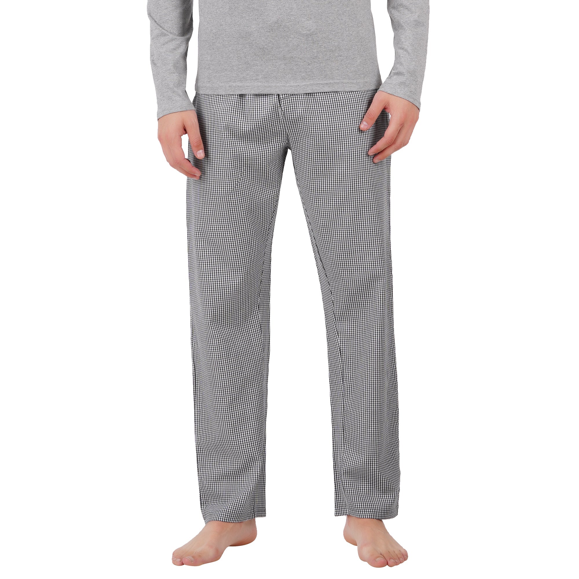 Men’s Nightwear Grey Melange Loungewear Pants – Mens Trousers on Brown Living™. SKU: ARZIKI093-GREYMELANGE-M. Img 6.