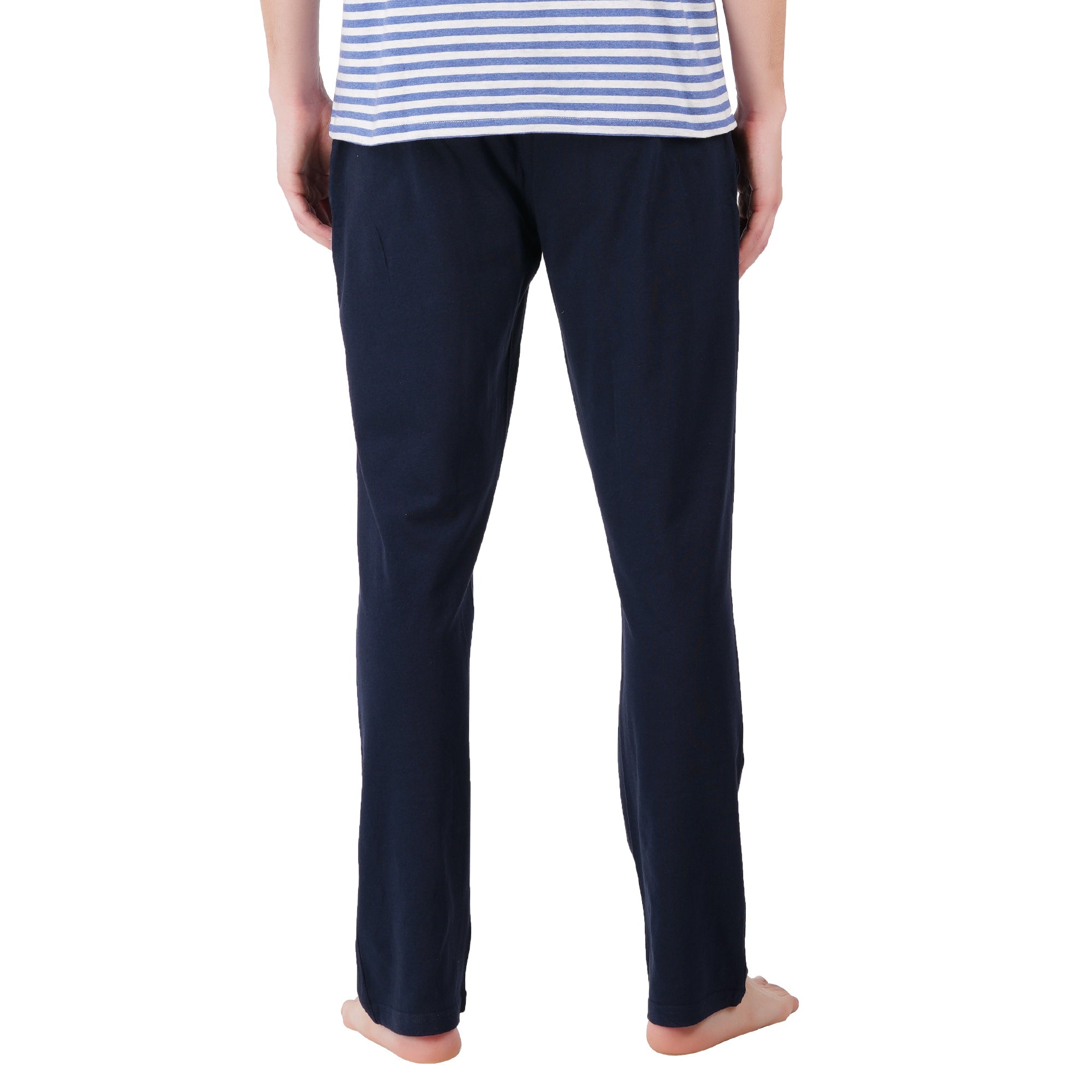 Men’s Nightwear Navy Loungewear Pants – Mens Trousers on Brown Living™. SKU: ARZIKI092-NAVY-M. Img 6.