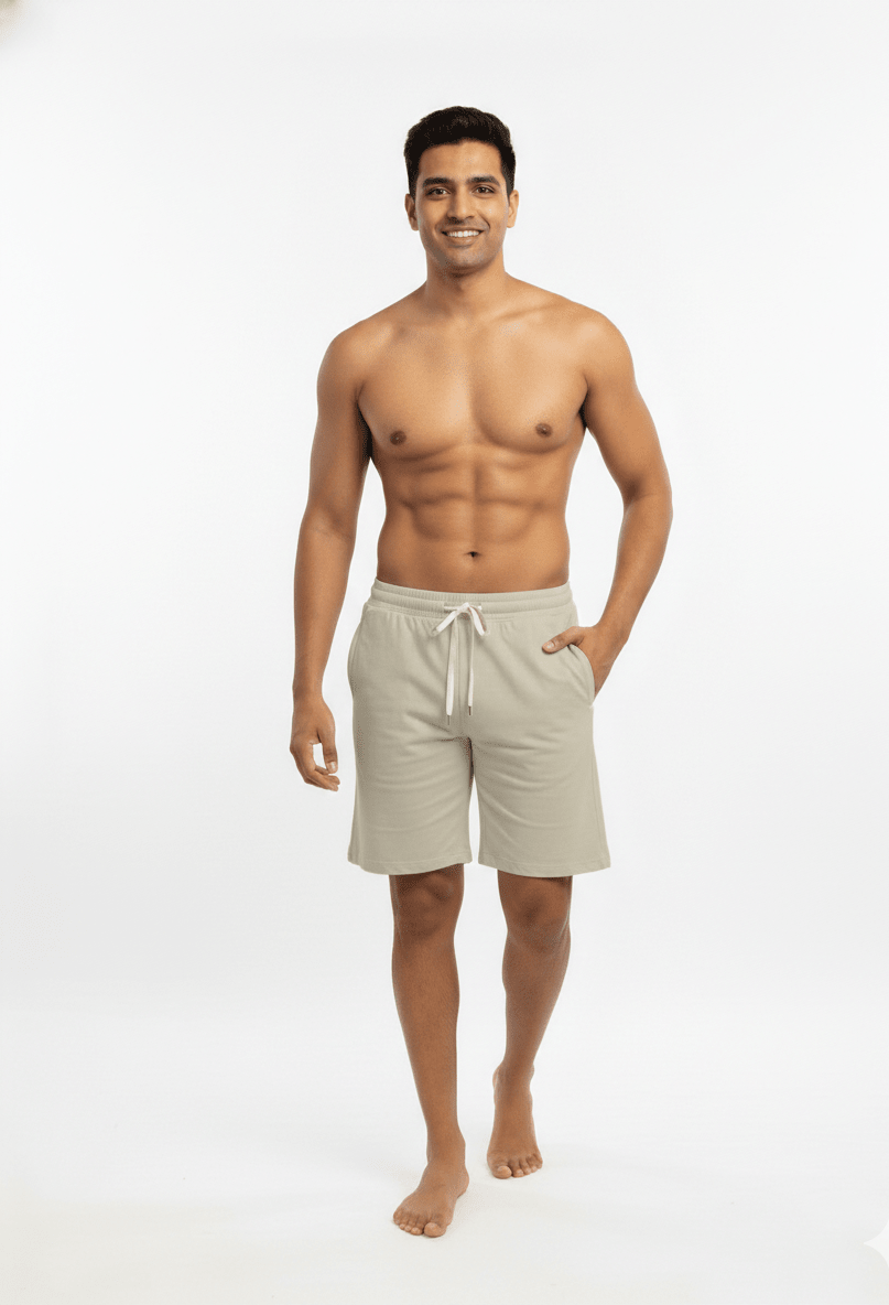 Men's Organic Cotton Comfortable Yoga Shorts – Mens Shorts on Brown Living™. SKU: 3117006-002-05. Img 8.