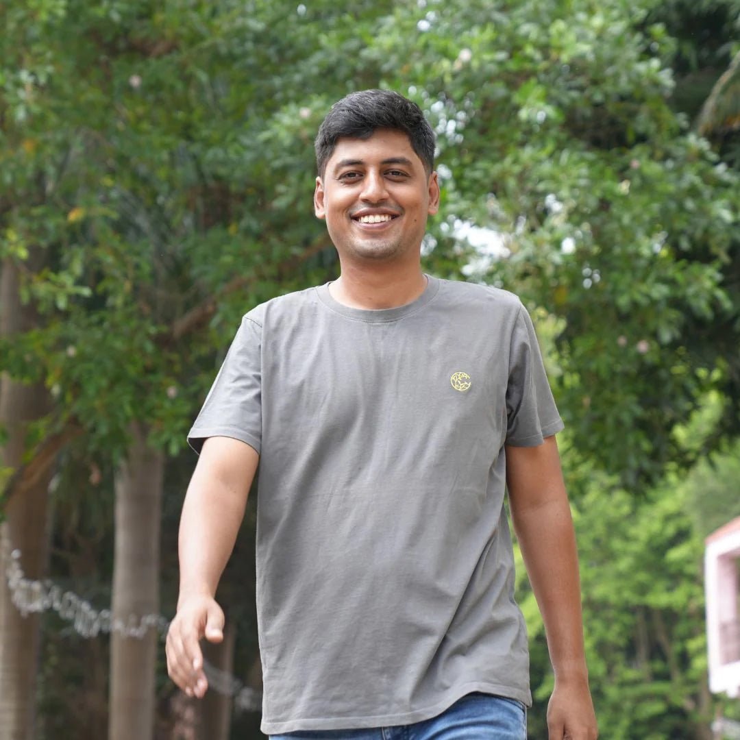 Men’s Organic T-Shirt – Plant Dyed, 0 Toxin, Anti - Microbial & Healthy – Mens T-Shirt on Brown Living™. SKU: BVM013BM. Img 5.
