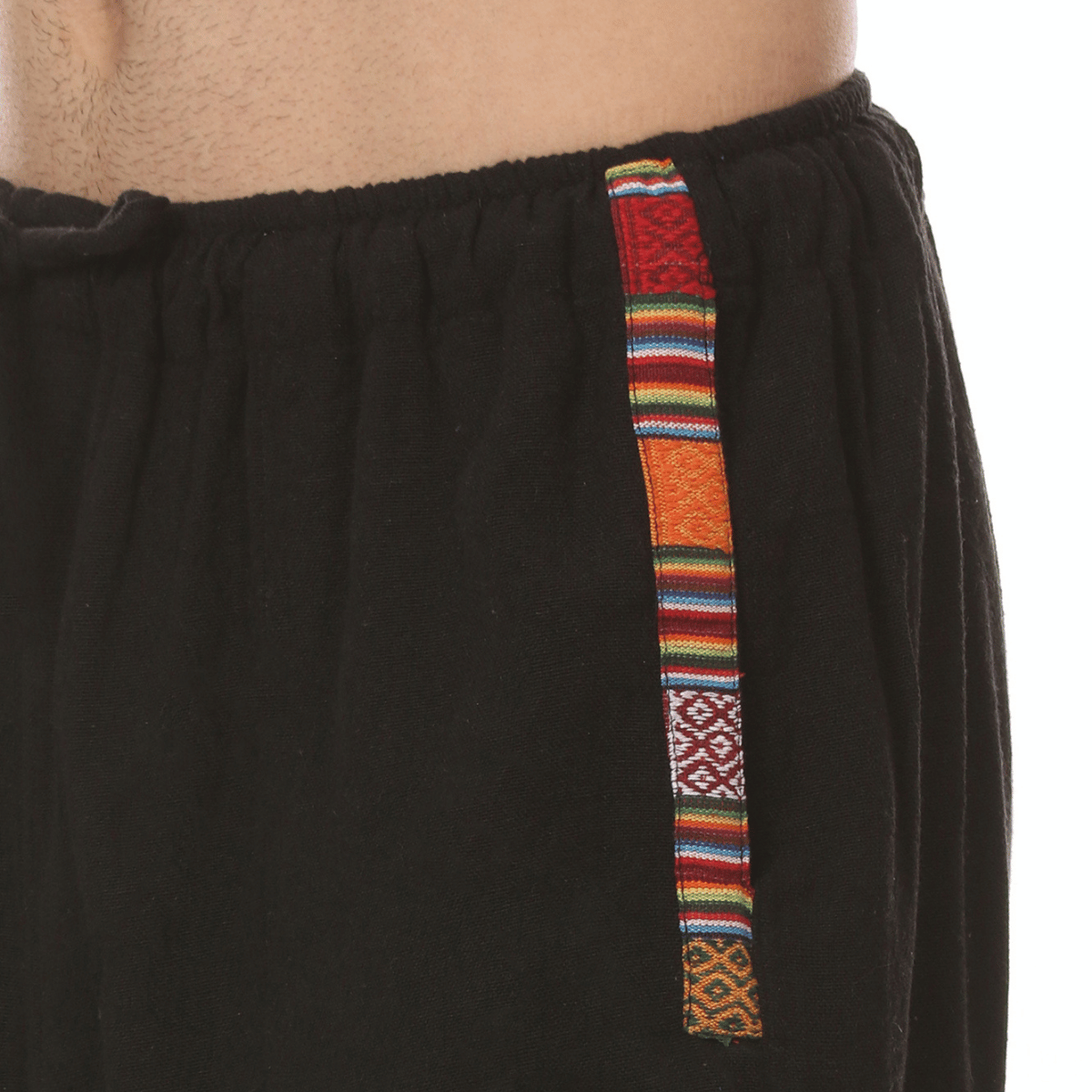 Men's Tribal Harem | Black | Fits Waist Sizes 28 to 36 Inches – Mens Pyjama on Brown Living™. SKU: AT01025ND. Img 5.