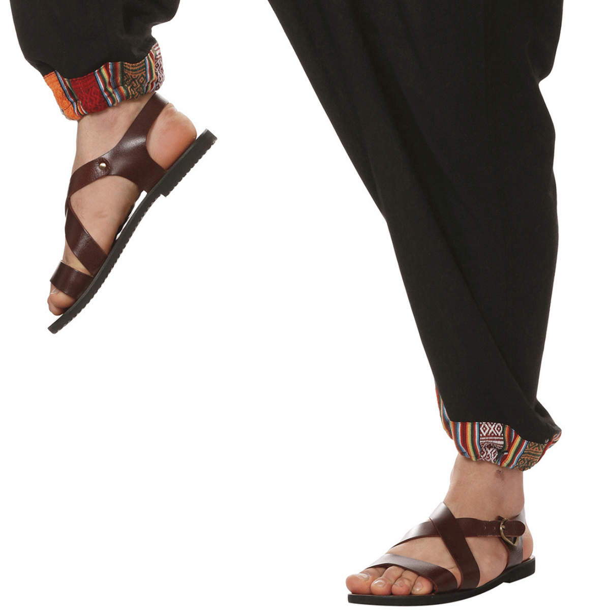 Men's Tribal Harem | Black | Fits Waist Sizes 28 to 36 Inches – Mens Pyjama on Brown Living™. SKU: AT01025ND. Img 4.