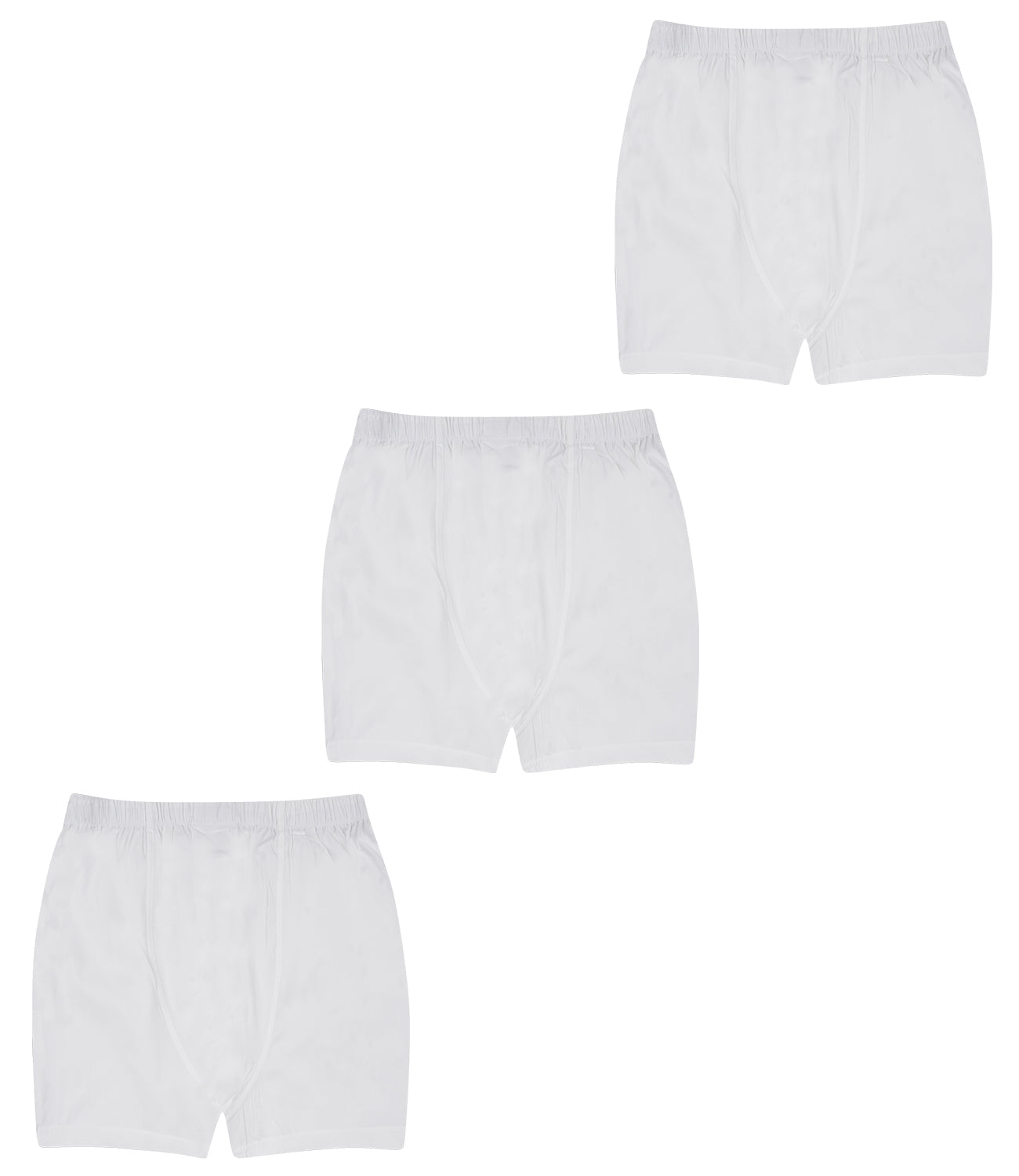 Men’s White Boxer Set | Pack Of 3 Comfortable Fit – Mens Shorts on Brown Living™. SKU: ARZIKI008-WHITE-M. Img 2.