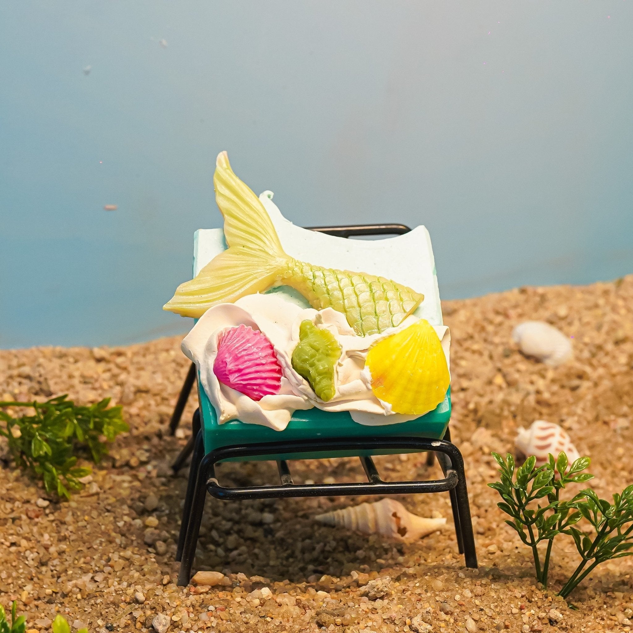 Mermaid Soap Bar - Ocean Inspired Shimmer Soap – Body Soap on Brown Living™. SKU: SS-26. Img 2.