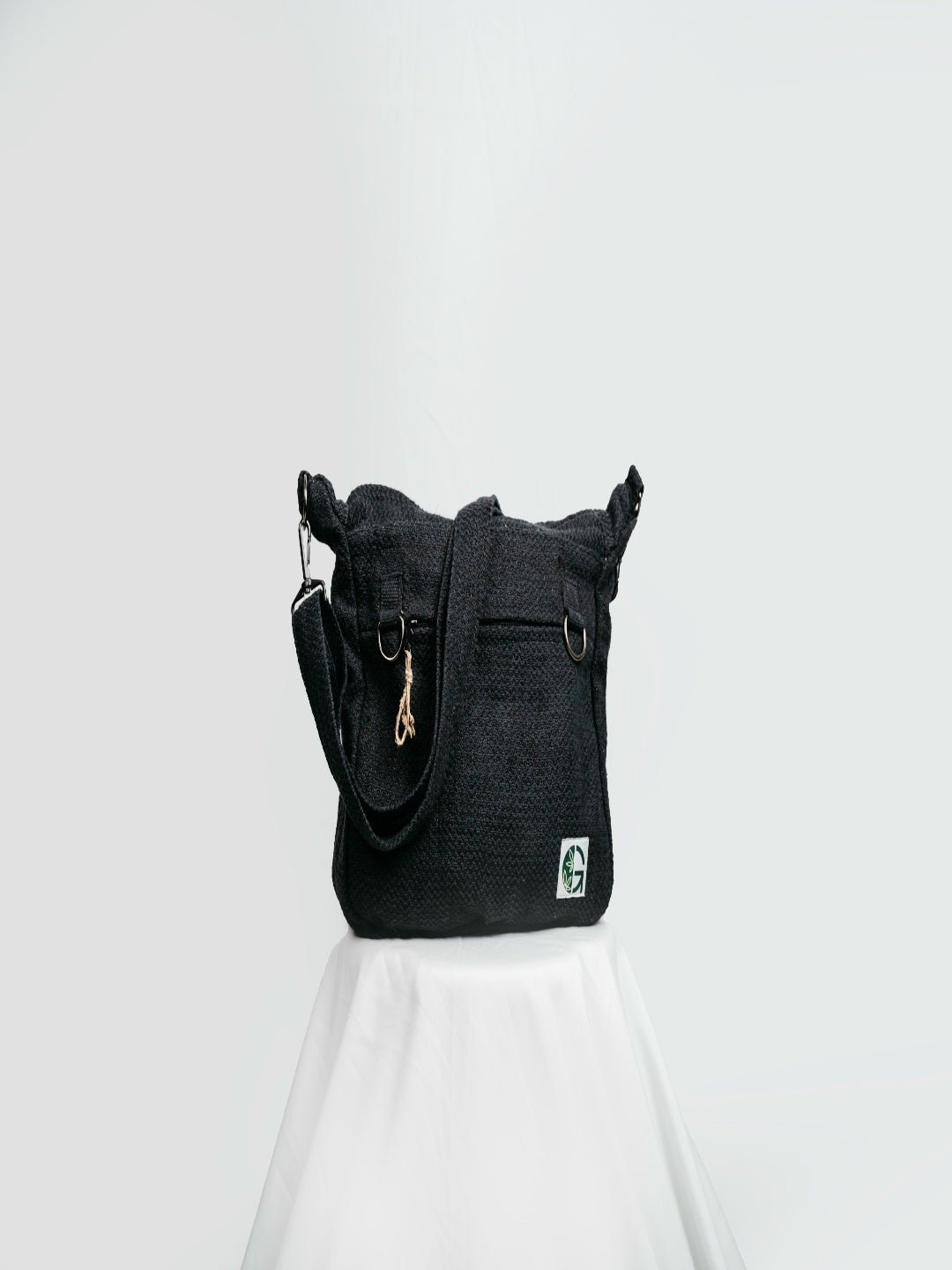 Messenger Sling Bag | Minimal Everyday Crossbody Bag – Sling Bag on Brown Living™. SKU: OGSBM02black. Img 5.