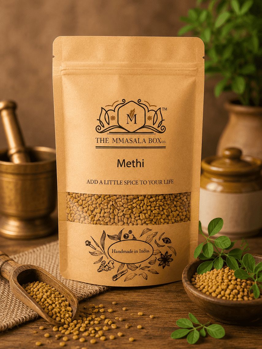 Methi Dana (Fenugreek Seeds) – Premium Whole Spice for Cooking – Seasonings & Spices on Brown Living™. SKU: 00O. Img 5.