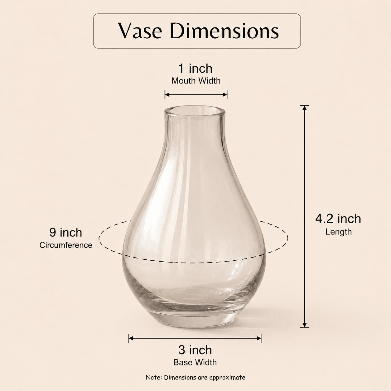 Midnight Bloom Glass Vase – Vases on Brown Living™. SKU: V-404. Img 3.