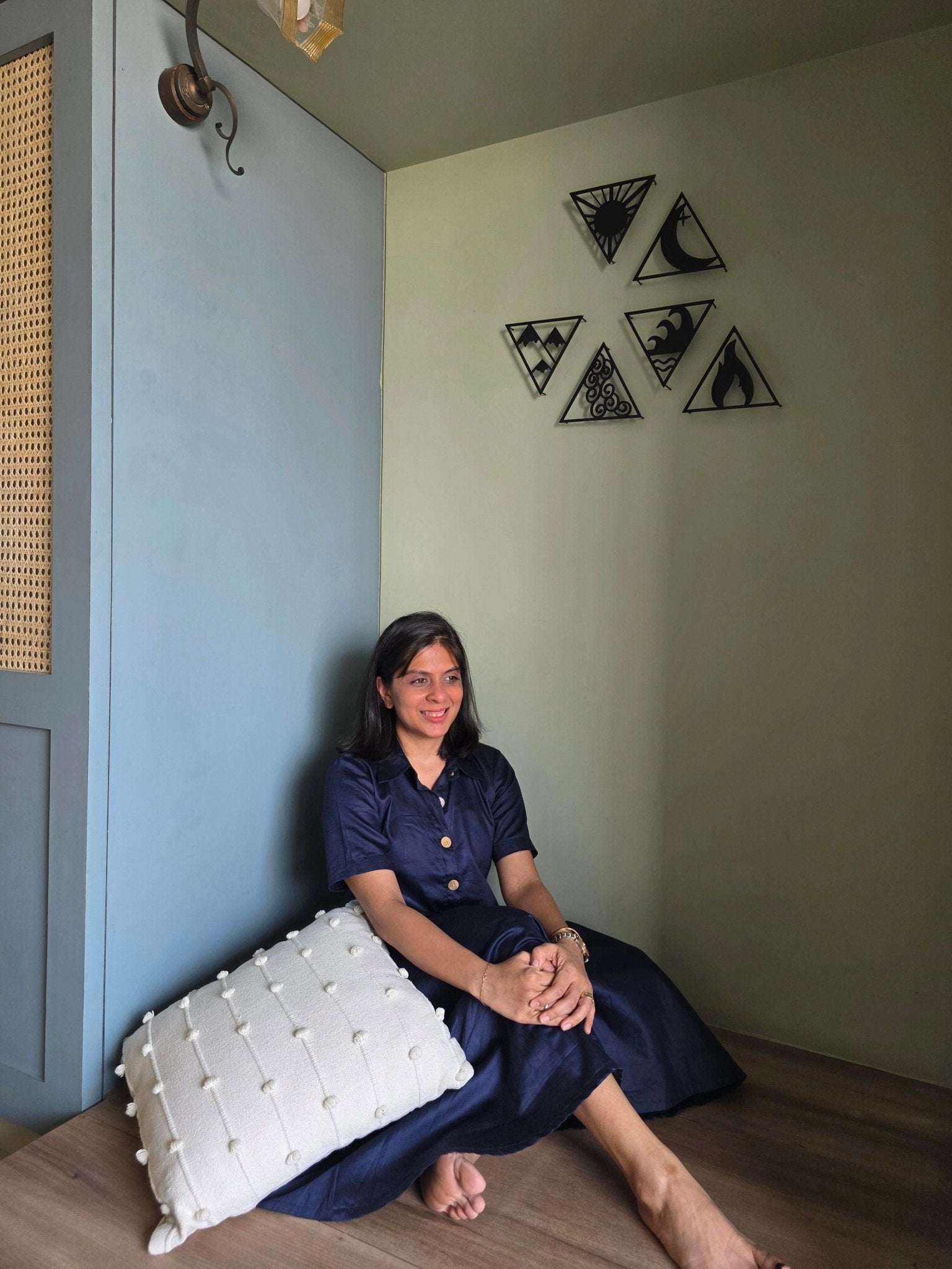 Midnight Blue Shirt Dress | Organic Cotton Everyday Wear – Womens Dress on Brown Living™. SKU: MBDS. Img 1.