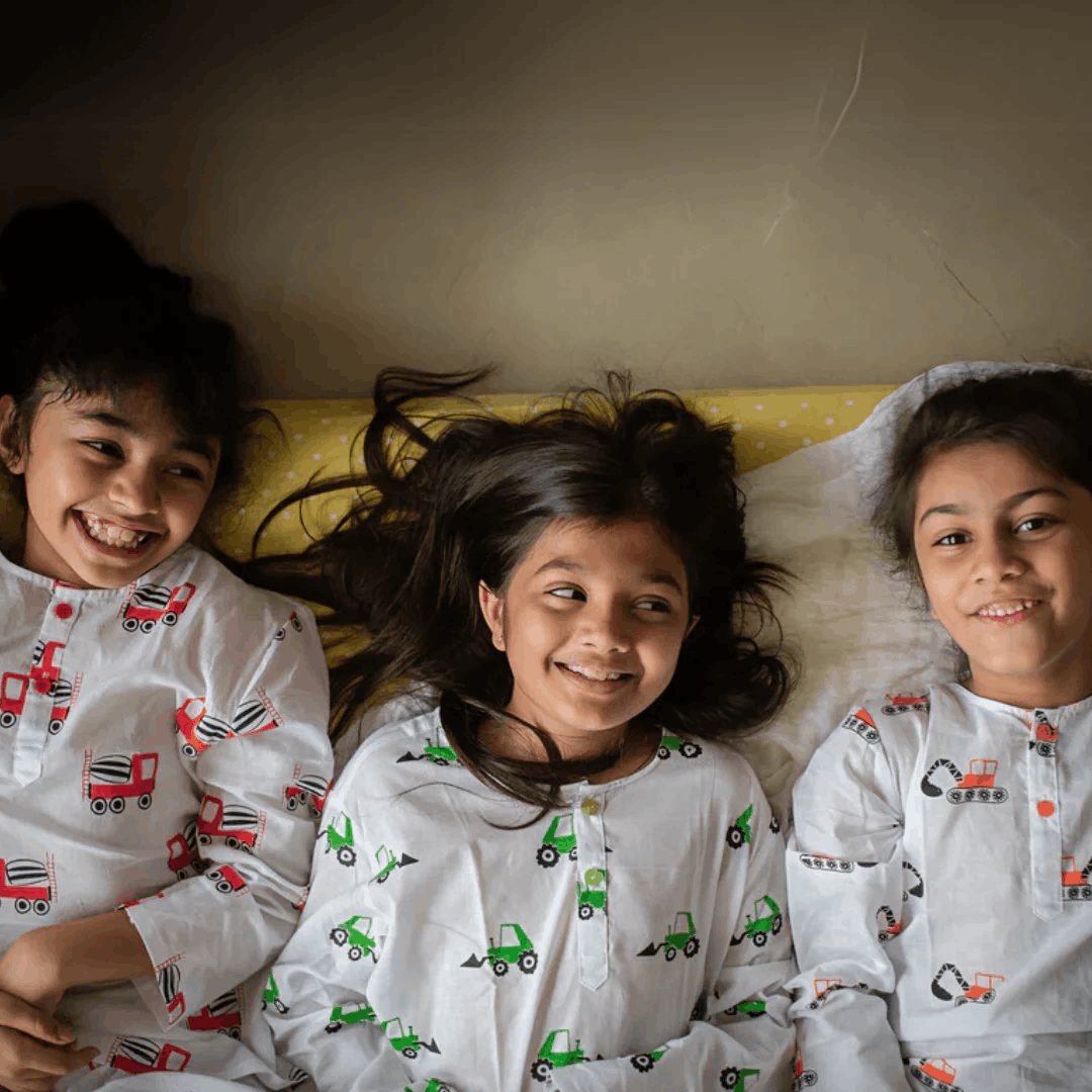 Mighty Bulldozer - Unisex Kids Cotton Nightwear – Kids Pyjamas on Brown Living™. SKU: MITHNW-023-1. Img 7.