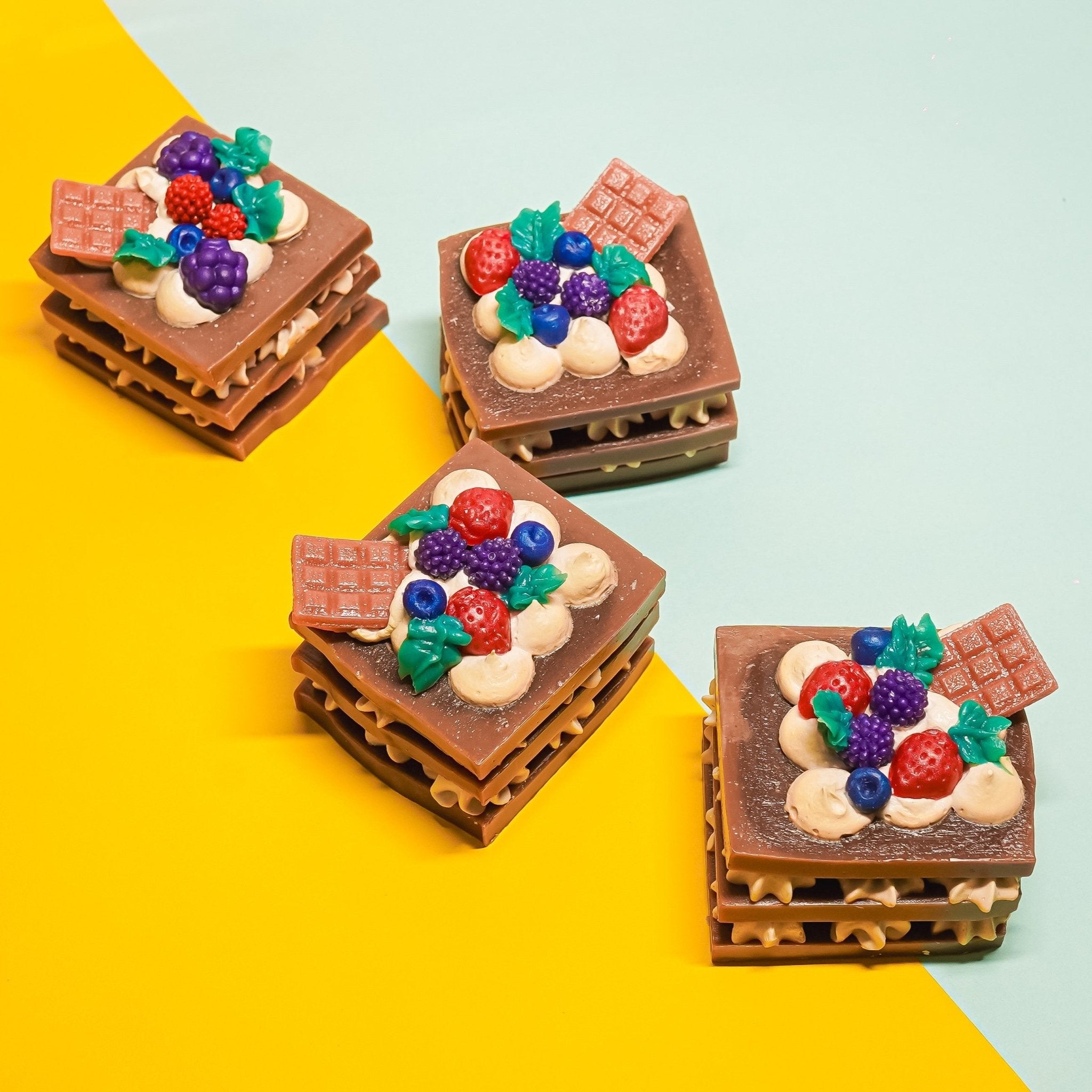 Mille Feuille Vanilla Soap - Layered Dessert Inspired Soap Bar – Body Soap on Brown Living™. SKU: SS-24. Img 1.