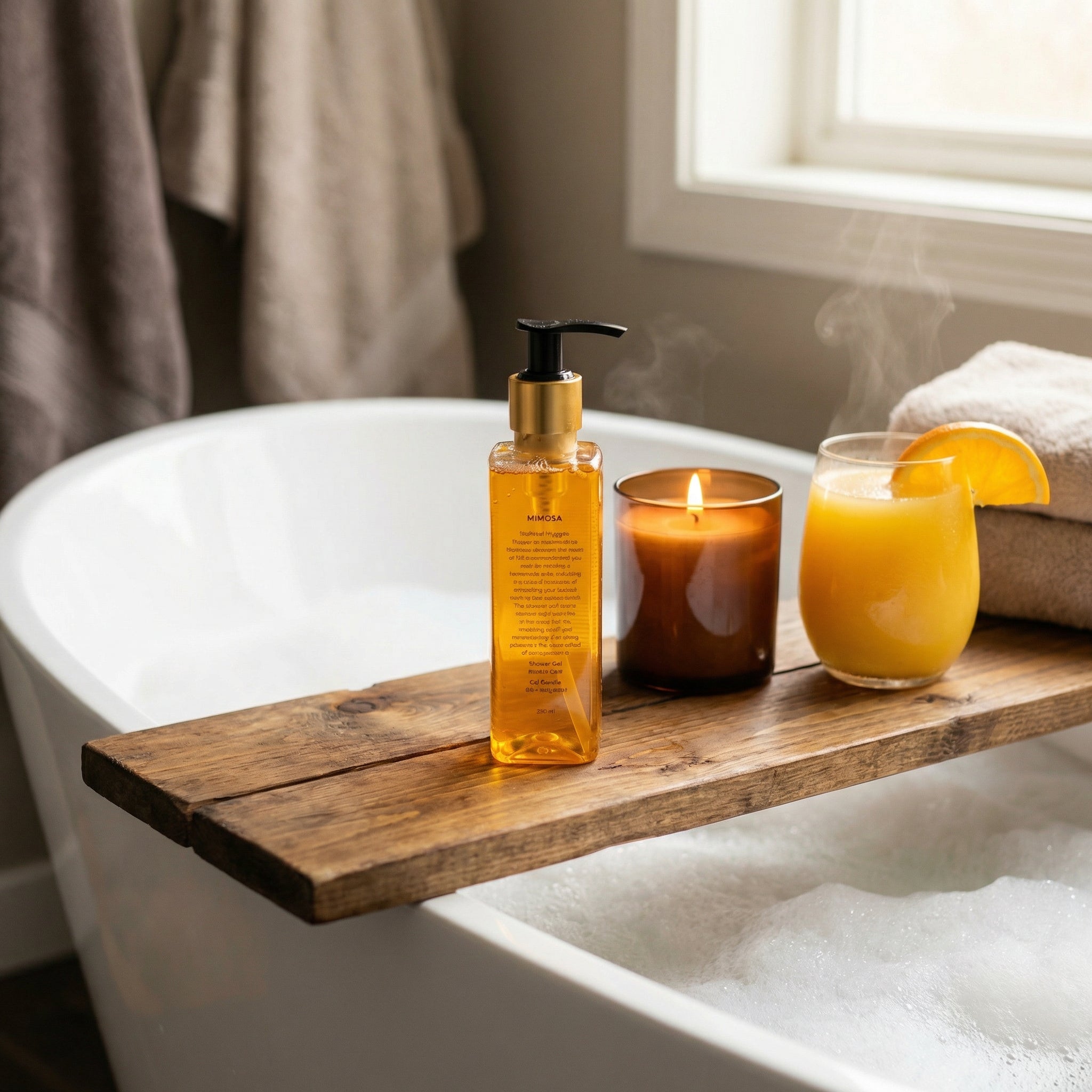 Mimosa Shower Gel Natural Refreshing Body Cleanser – Bath Accessories on Brown Living™. SKU: NCH022. Img 2.