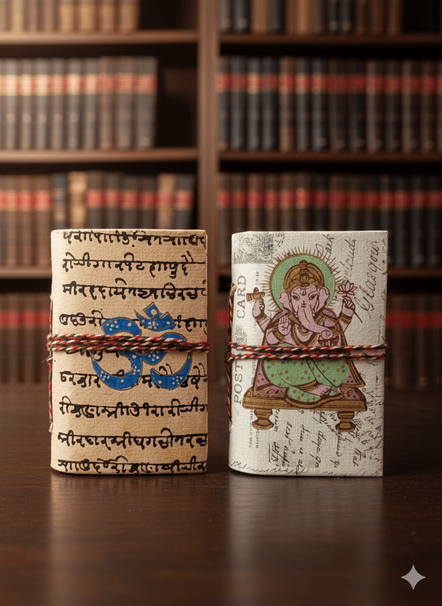 Mini Recycled Paper Journal Pack of 2 – Notebooks & Notepads on Brown Living™. SKU: OEP2533993a. Img 10.