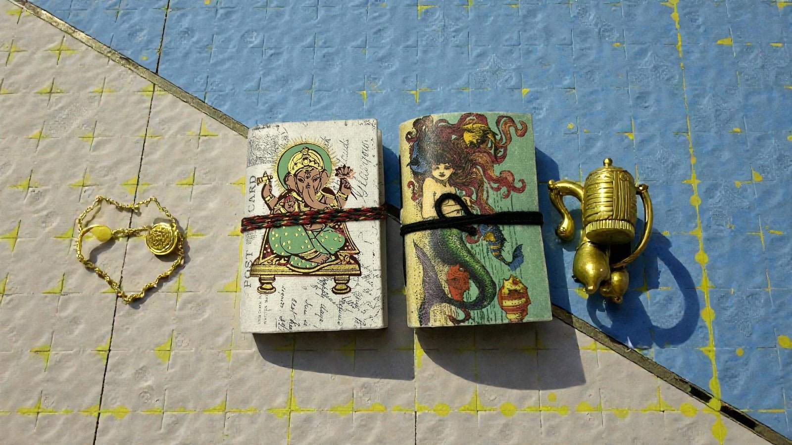 Mini Recycled Paper Journal Pack of 2 – Notebooks & Notepads on Brown Living™. SKU: OEP2533993a. Img 16.