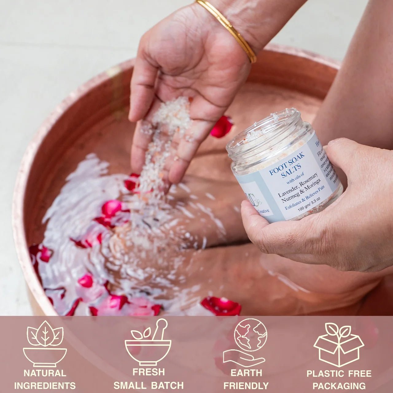 Mini Spa Gift Set Relaxation And Self Care Kit – Bath Salt on Brown Living™. SKU: MSGS-2SS-2FSS. Img 3.