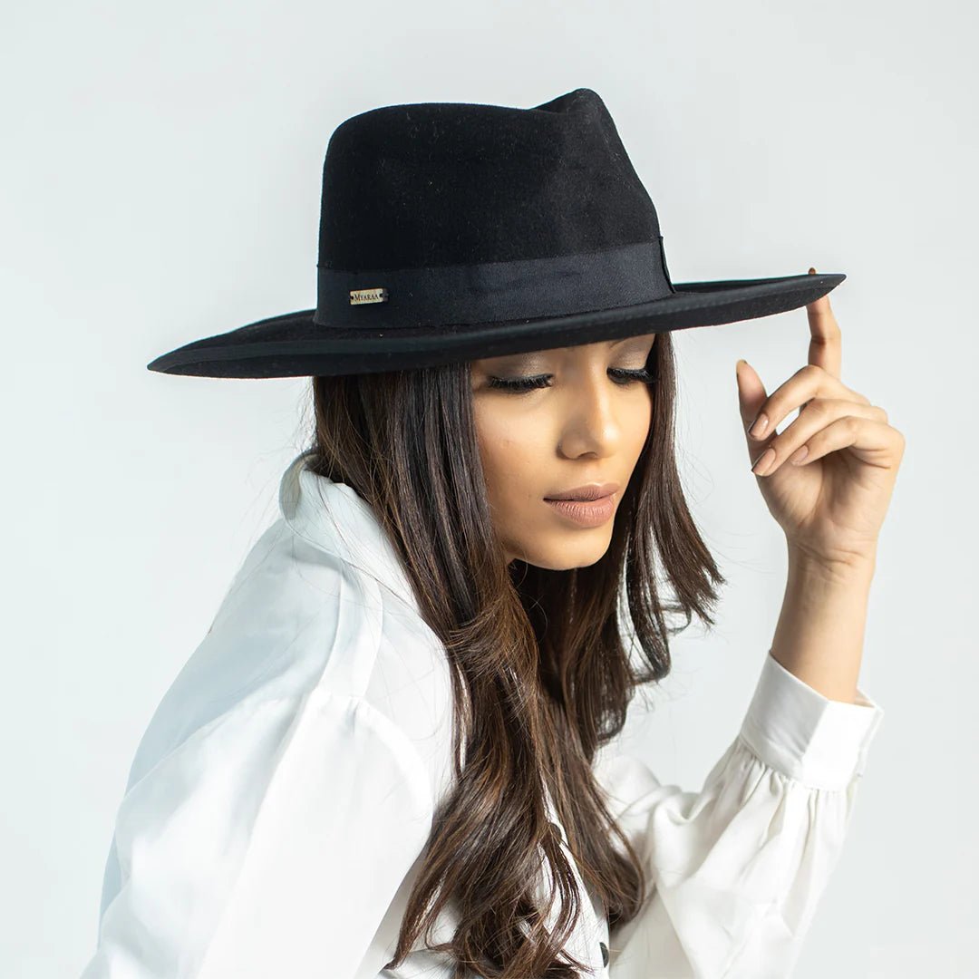 Mirage Fedora Hat | Classic Structured Fedora For Travel & Everyday St – Womens Hat on Brown Living™. SKU: MBNL006007. Img 2.