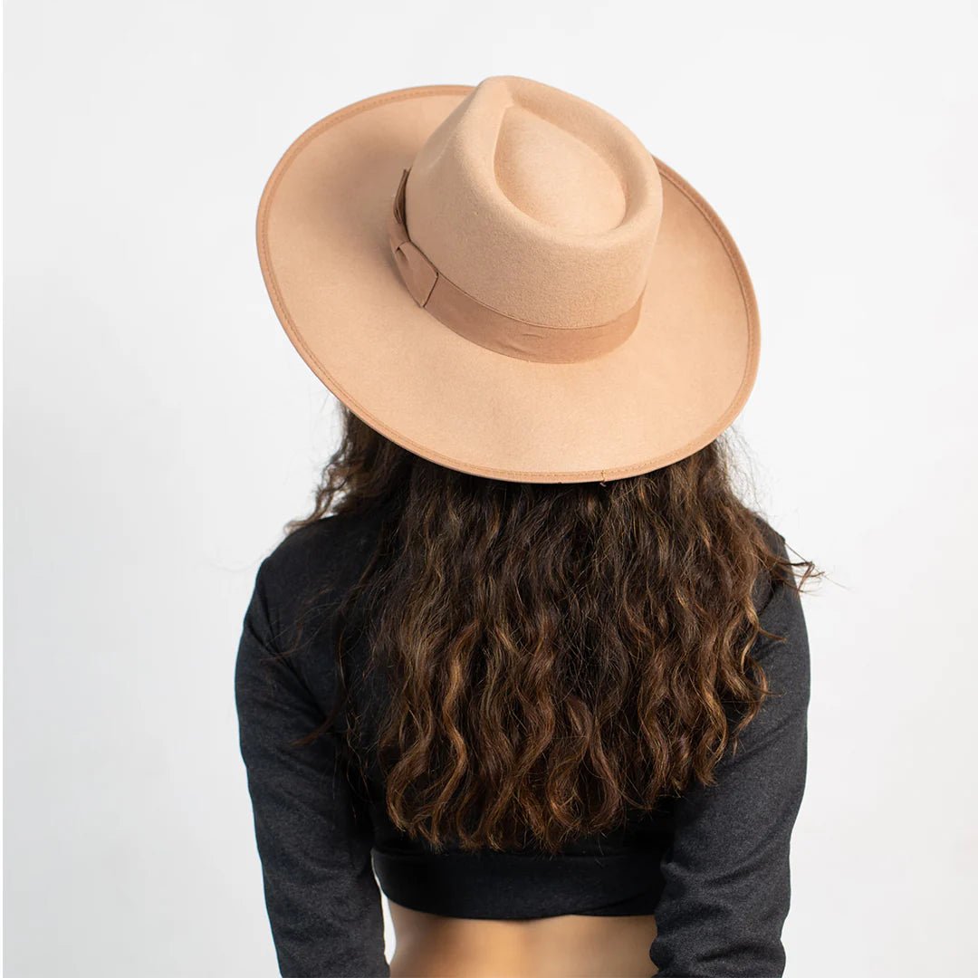 Mirage Fedora Hat | Classic Structured Fedora For Travel & Everyday St – Womens Hat on Brown Living™. SKU: MBNL006007. Img 4.