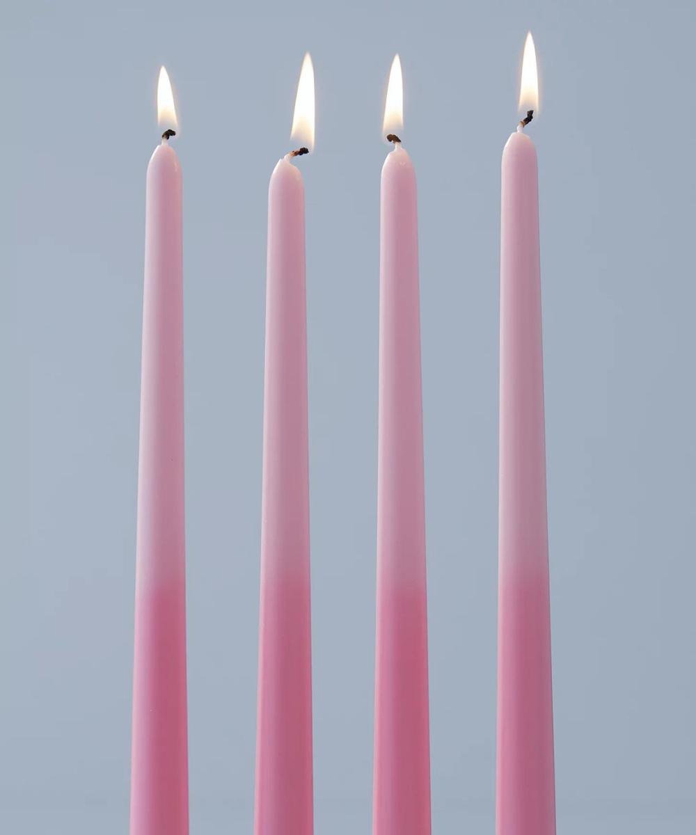 Mix & Match Tapered Candles - Pink - Set of 4 | Verified Sustainable by Brown Living™
