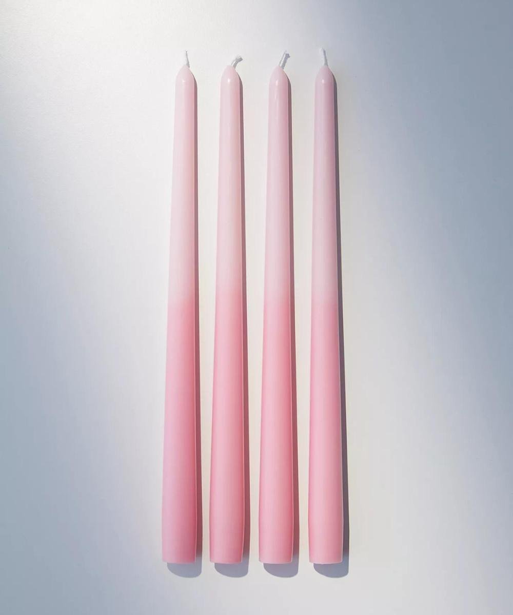 Mix & Match Tapered Candles - Pink - Set of 4 | Verified Sustainable by Brown Living™