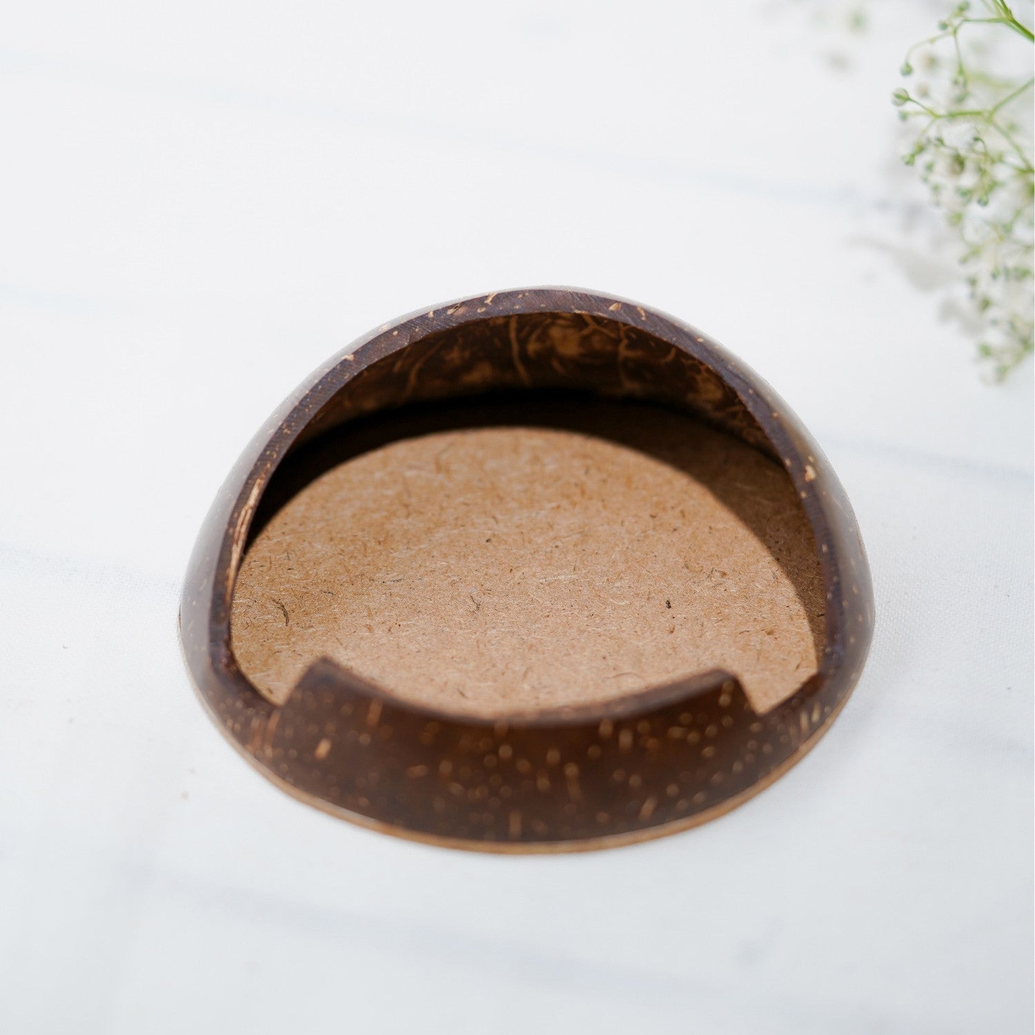 Mobile Holder | Made with Coconut Shell & Teak Wood – Desk Accessories on Brown Living™. SKU: THENGA30. Img 6.