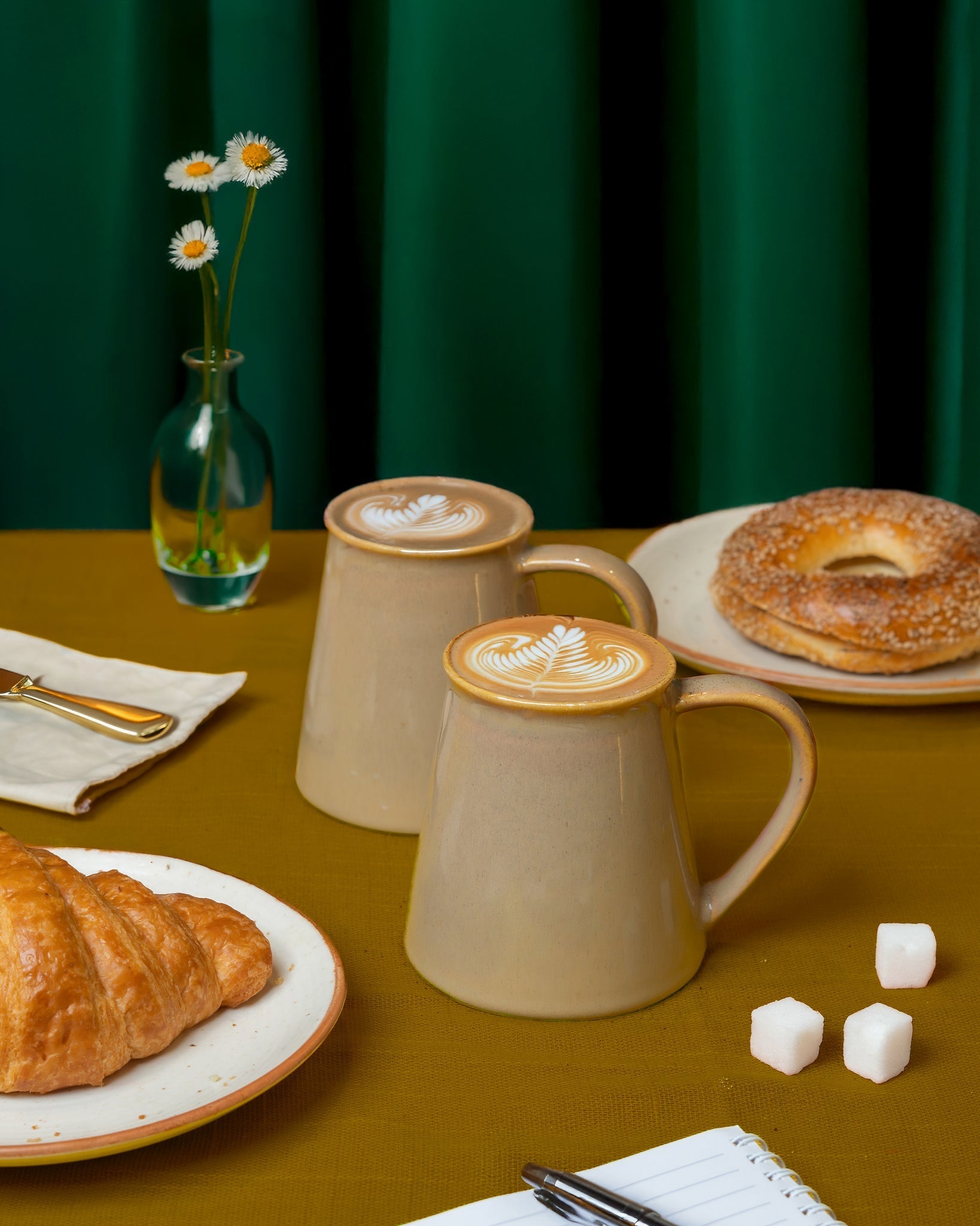 Mocha Melt Ceramic Mug Set of 2 | Handmade Coffee & Tea Mugs – Cups & Saucers on Brown Living™. SKU: MS-DRK-0027-MUG. Img 1.