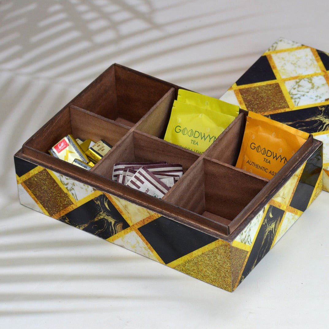 Modern Tea Box | Jewellery Box – Organizers on Brown Living™. SKU: MJ00098BXJ. Img 1.