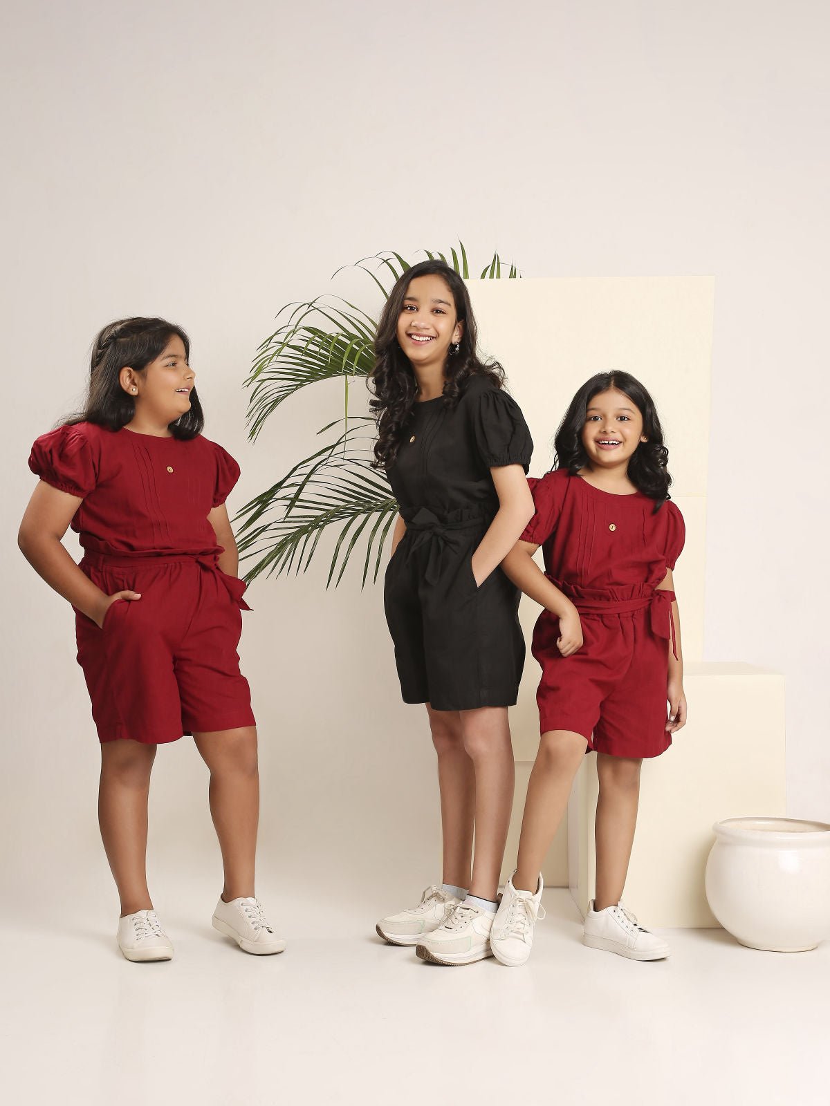 MonoChic Co - ord Shorts Set for Girls – Stylish & Comfortable Outfit – Womens Co - Ord Sets on Brown Living™. SKU: LB06-02-01. Img 5.