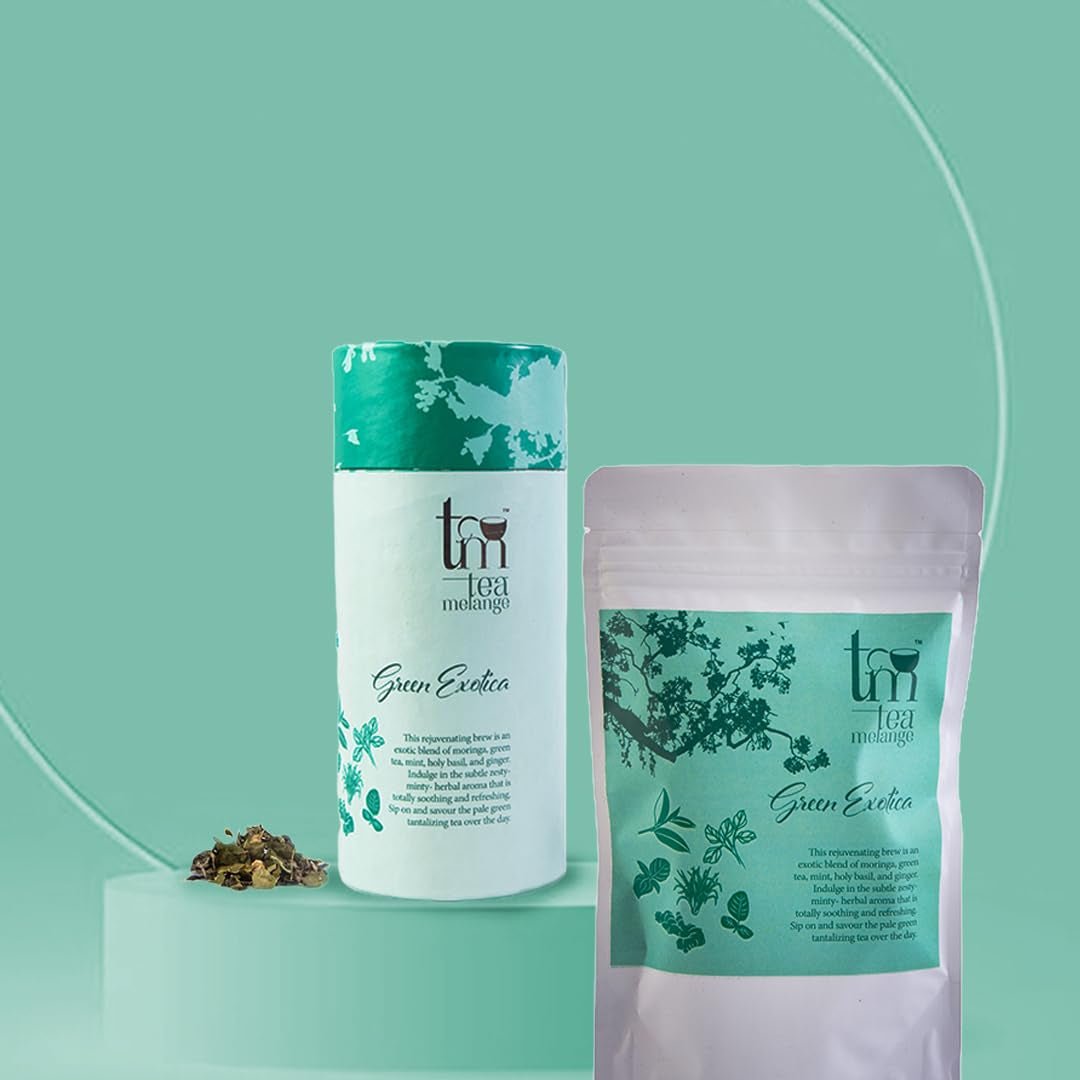 Moringa Herbal Tea | Green Exotica Wellness Tea – Tea on Brown Living™. SKU: TM_GE. Img 1.