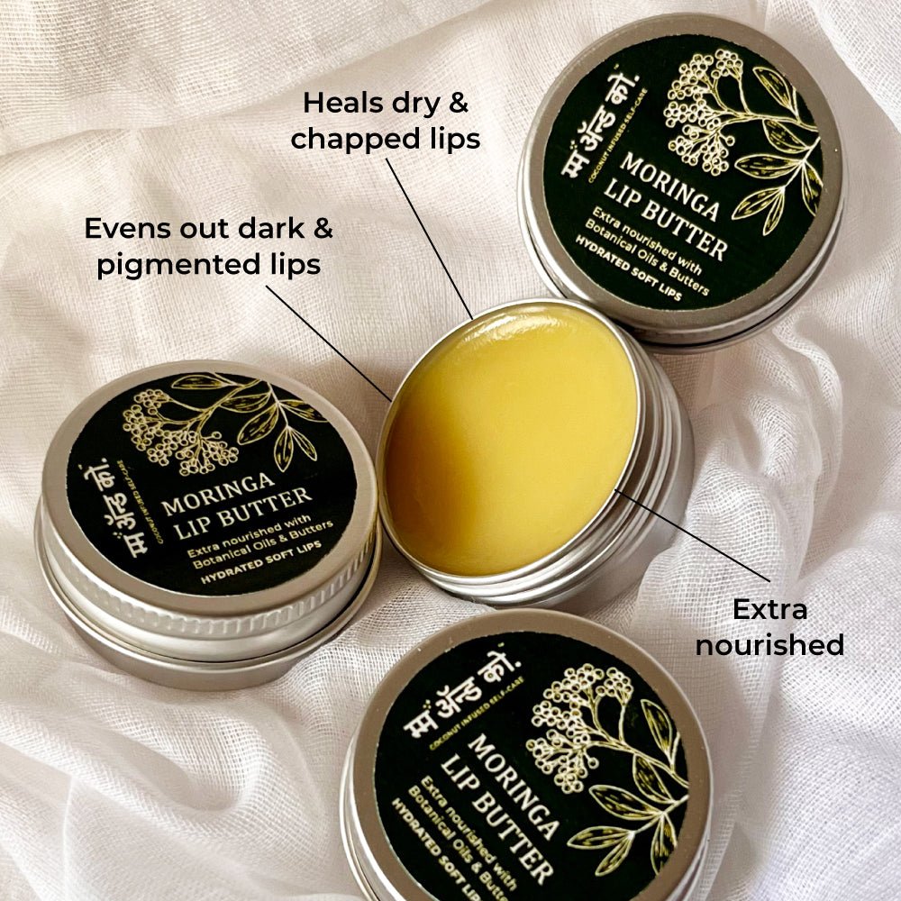 Moringa Lip Butter with Botanical Oils & Butters - 15g | AM & PM friendly – Lip Balms on Brown Living™. SKU: LC1501. Img 2.