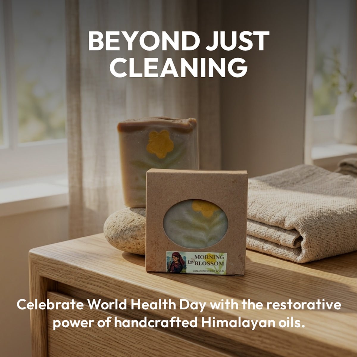 Morning Blossom Unscented Artistic Soap –Gentle Natural Cleanse | 120g – Soap on Brown Living™. SKU: LN-MB-120. Img 2.