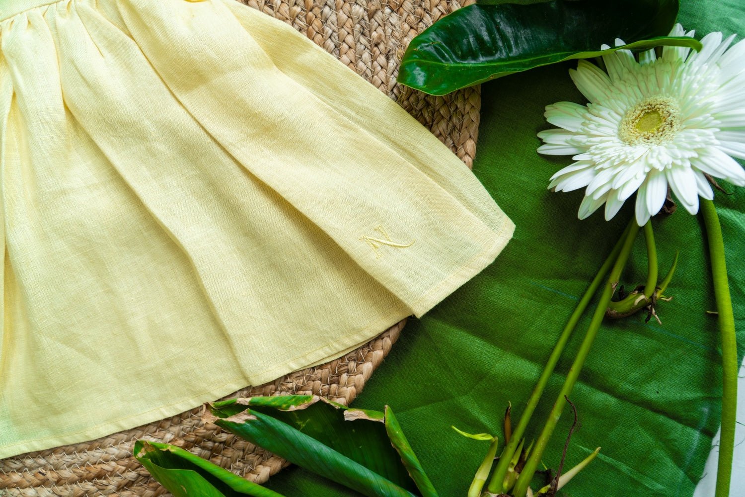 Morning Sunshine 100% Hemp Baby Frock Premium Soft Dress – Kids Frocks & Dresses on Brown Living™. SKU: ARN002_0-3. Img 4.