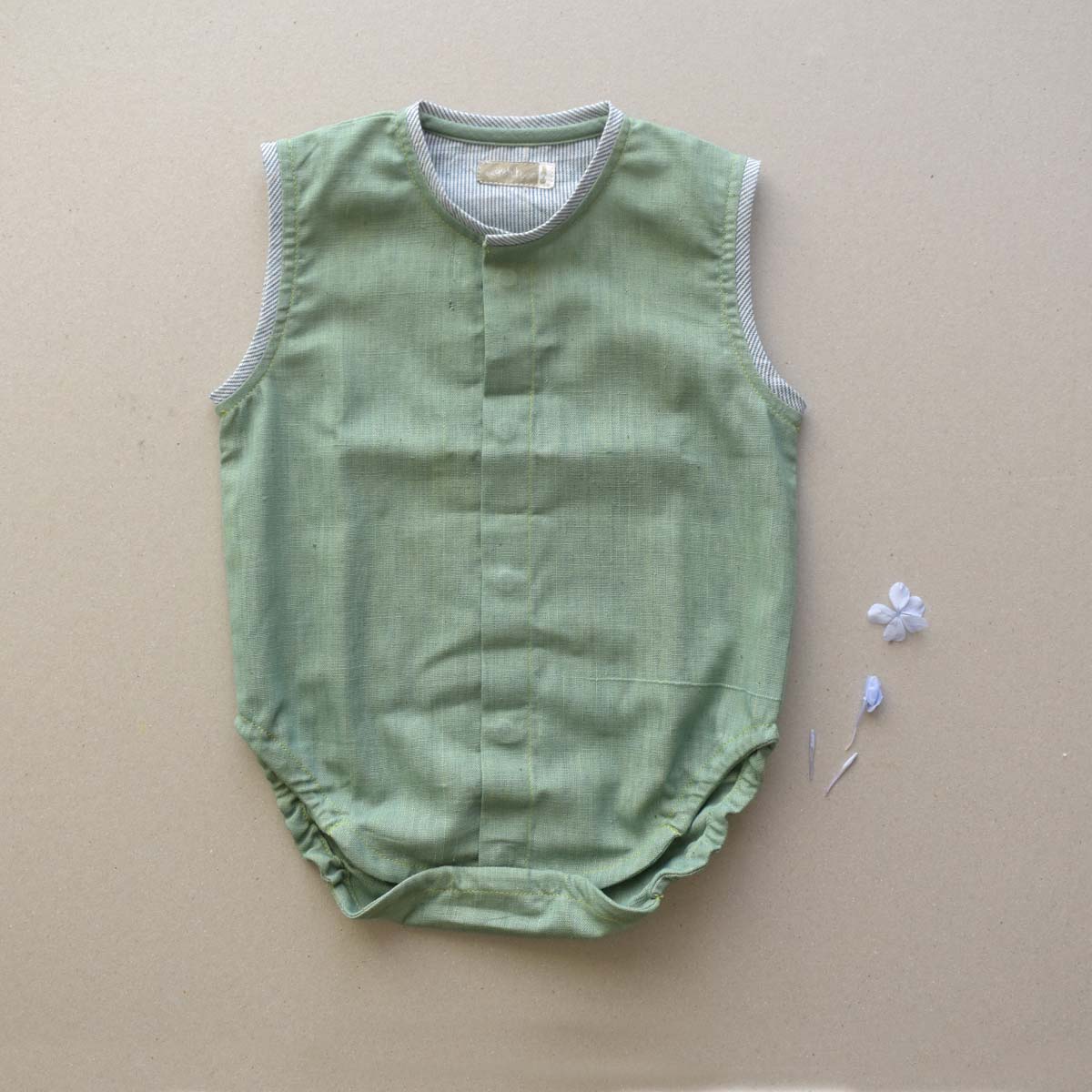 Moss Green Baby Onesie – Kids Onesies on Brown Living™. SKU: C1O00LG13NB. Img 1.