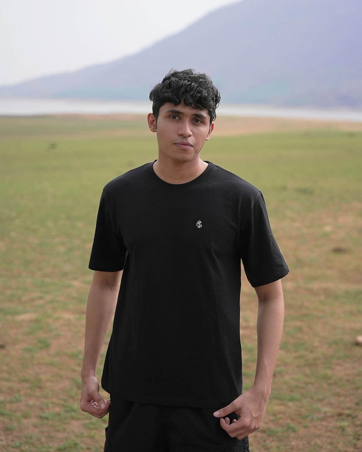 Motif Organic Cotton T-Shirt Black | GOTS Certified | Sustainable Tee – Mens T-Shirt on Brown Living™. SKU: PB2512-TSH-MTB-S. Img 8.