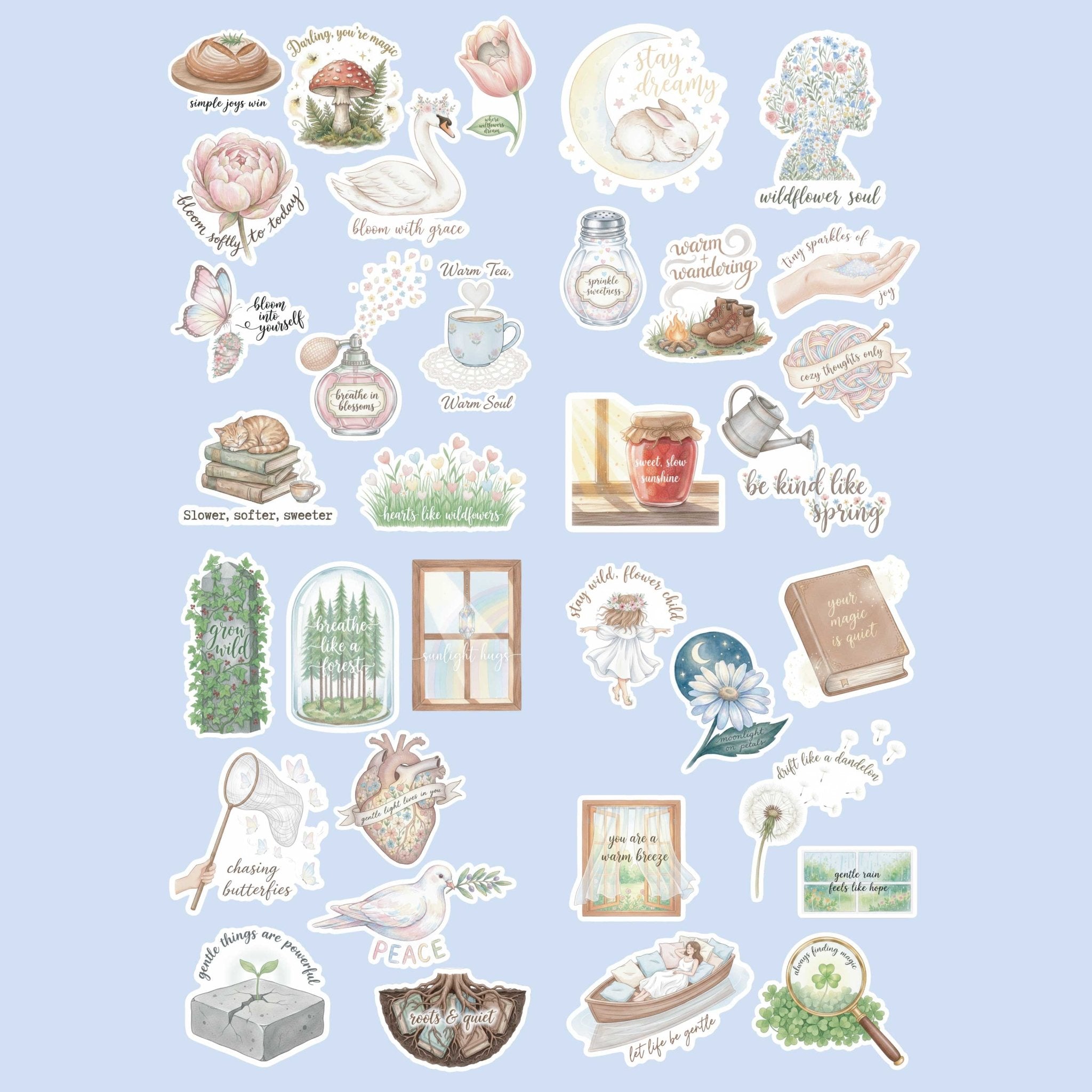 Motivational Mindfulness Quotes Stickers For Journaling & Vision Board – Stationery on Brown Living™. SKU: 14-CA18-MotivationalStickers. Img 1.