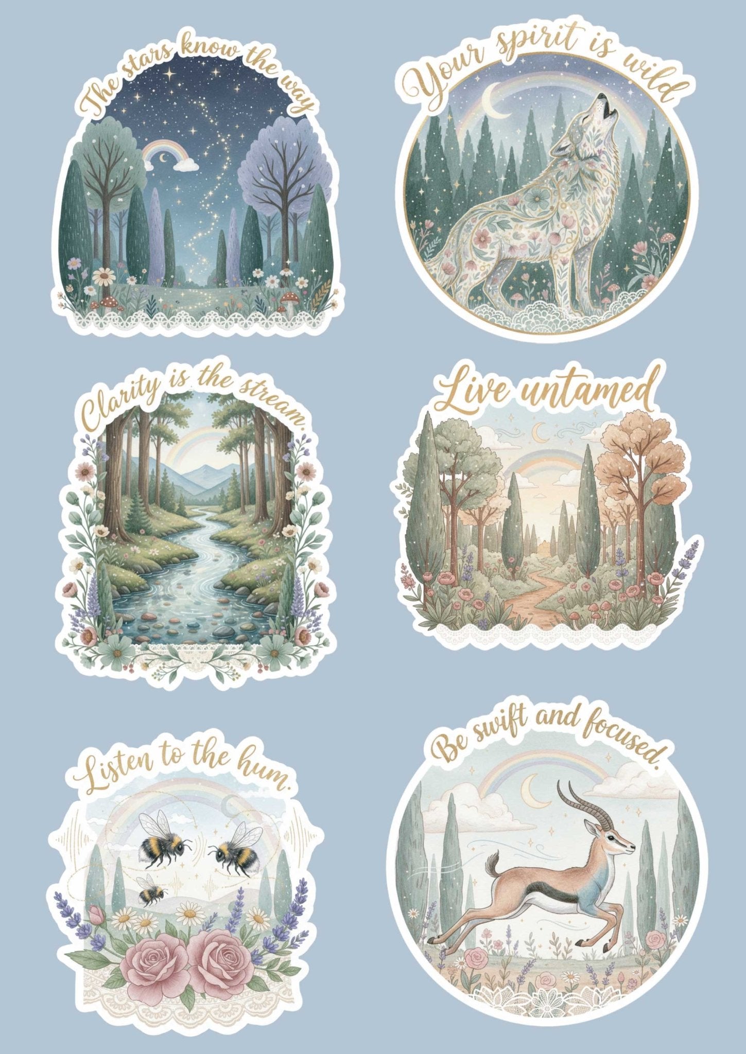 Motivational Mindfulness Quotes Stickers For Journaling & Vision Board – Stationery on Brown Living™. SKU: 15-CA18-MotivationalStickers. Img 4.