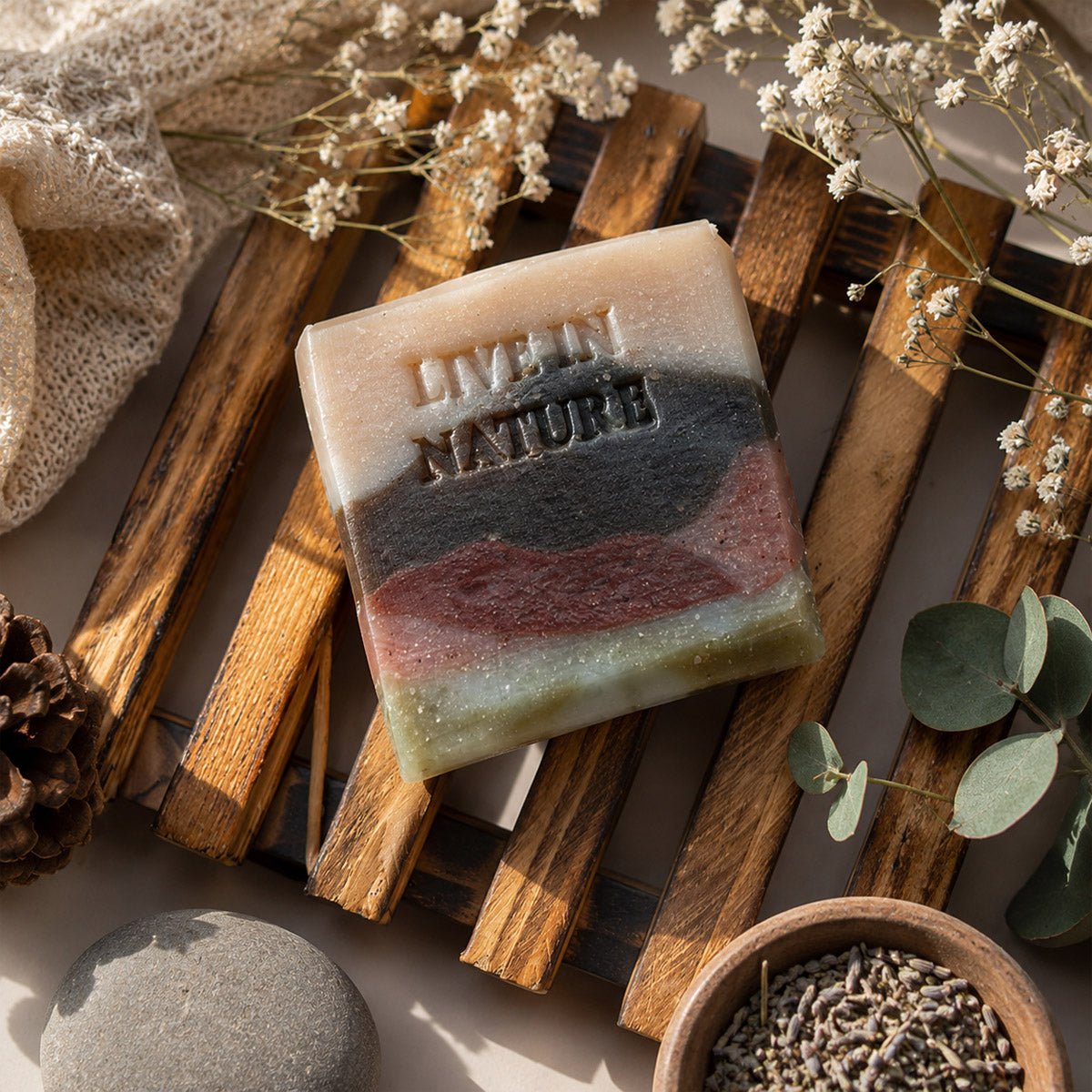 Mountain Hush | Handmade Cold Process Soap | Nature-Inspired Bath Bar – Body Soap on Brown Living™. SKU: LN-MH120-01. Img 1.