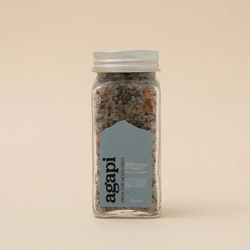 Mugwort Bath Salt | Relaxing Bath Soak | 120 g – Bath Salt on Brown Living™. SKU: MBS-01. Img 1.