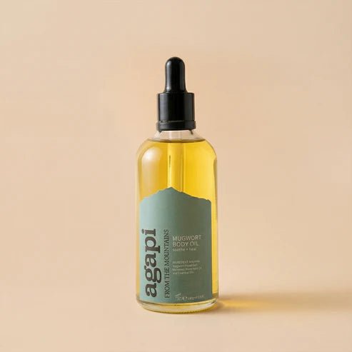 Mugwort Body Oil | Nourishing Skin Oil | 100 ml – Body Oil on Brown Living™. SKU: MMO-01. Img 1.