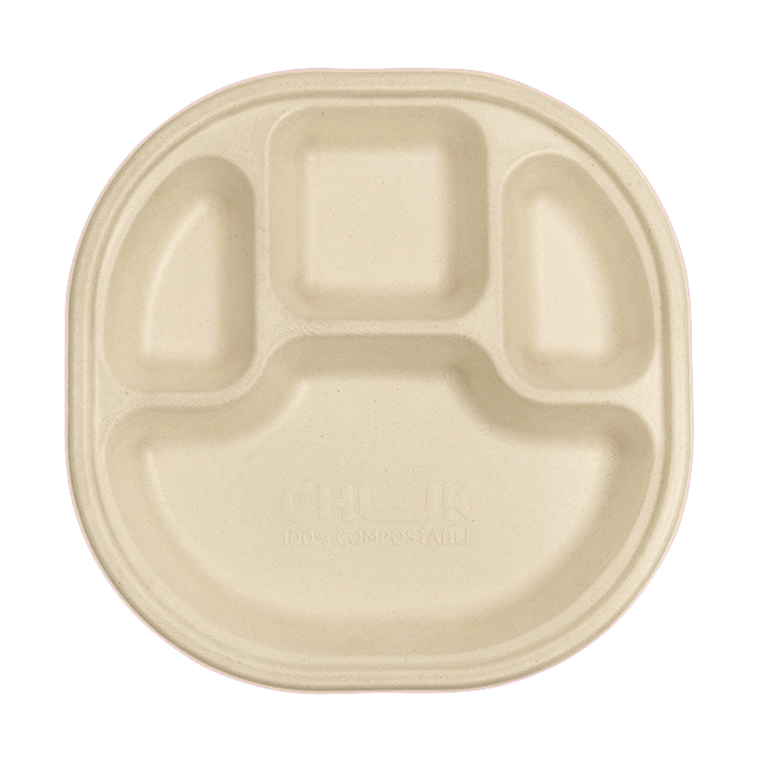 Multi - Compartment Disposable Chausar Meal Tray | Pack of 25 – Trays & Platters on Brown Living™. SKU: CLEC-15. Img 3.