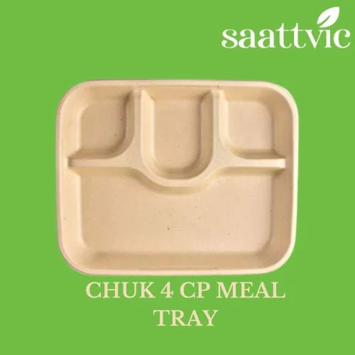 Multi - Compartment Meal Trays 25 pcs | Eco - Friendly Food Trays – Trays & Platters on Brown Living™. SKU: CLEC-71. Img 5.