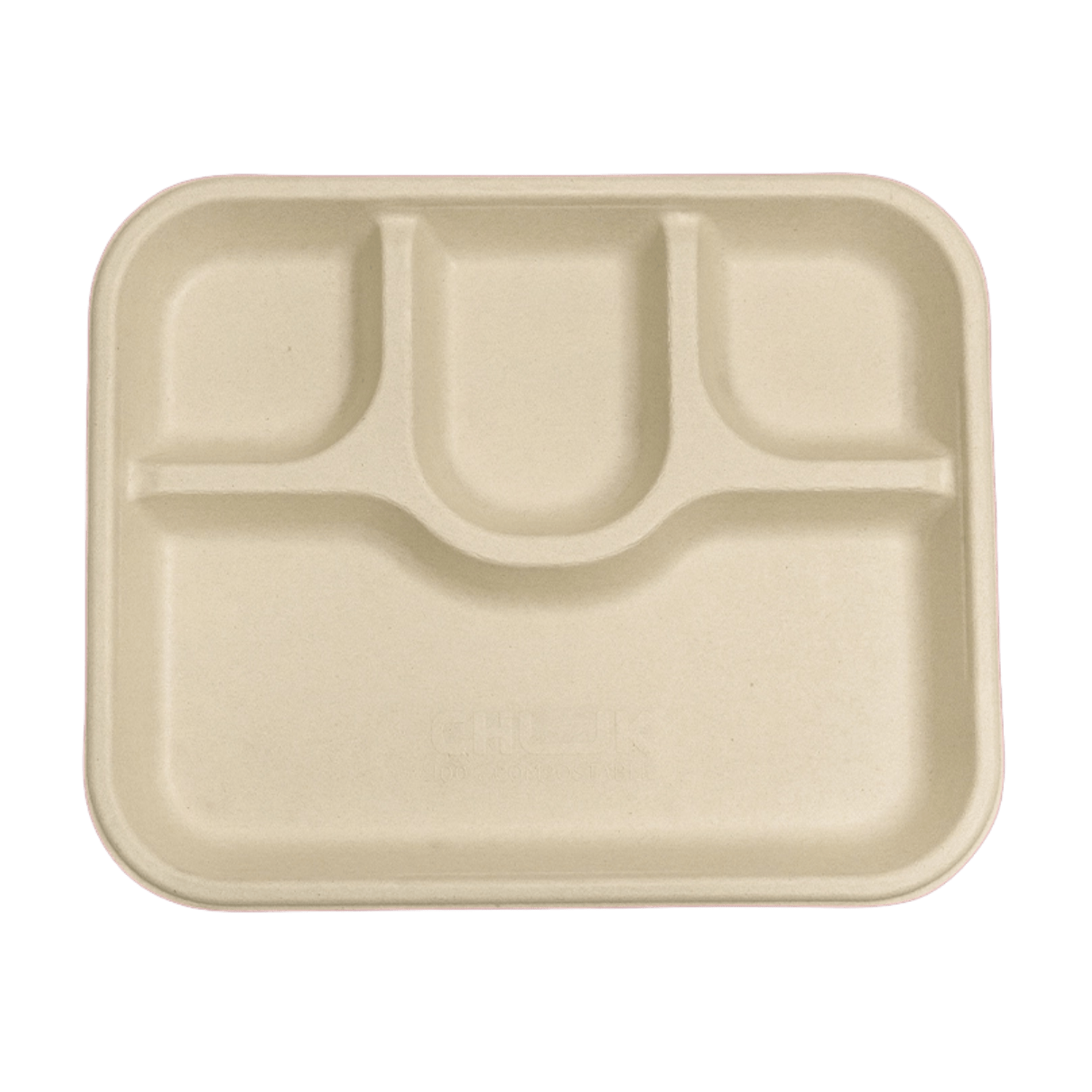 Multi - Compartment Meal Trays 25 pcs | Eco - Friendly Food Trays – Trays & Platters on Brown Living™. SKU: CLEC-71. Img 2.