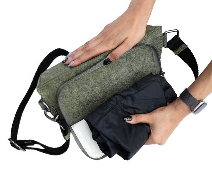 Multifunctional Sustainable Sling Bag | Eco - Friendly Everyday Carry – Sling Bag on Brown Living™. SKU: ZK27. Img 2.