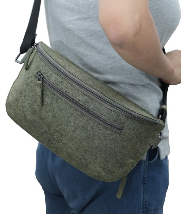Multifunctional Sustainable Sling Bag | Eco - Friendly Everyday Carry – Sling Bag on Brown Living™. SKU: ZK27. Img 1.